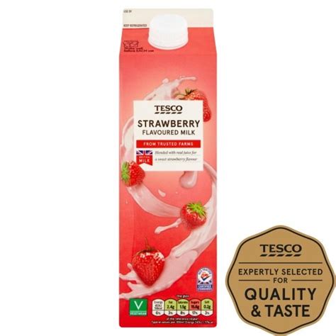 Tesco Strawberry Flavoured Milk 1l Tesco Groceries