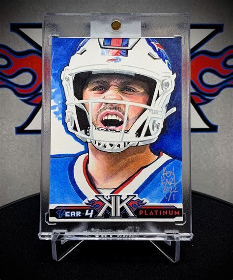 Josh Allen 1/1 Sketch Card – Ken Karl Sports Art