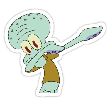 Squidward Dab En On Em Sticker By Jayesus Spongebob Wallpaper