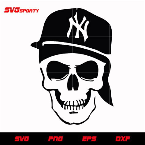 New York Yankees Skull Cap svg, mlb svg, eps, dxf, png, digital file – SVG Sporty