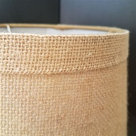 Burlap Tapered Drum Lampshade 7 Inches High Slip Uno Fitter Etsy