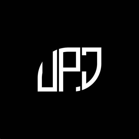 UPJ letter logo design on black background. UPJ creative initials ...