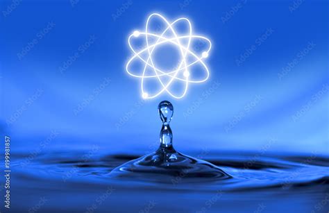 Molecule on water Stock Photo | Adobe Stock