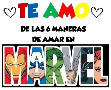 Te Amo De Las Maneras De Amar En Marvel En Punto De Cruz De