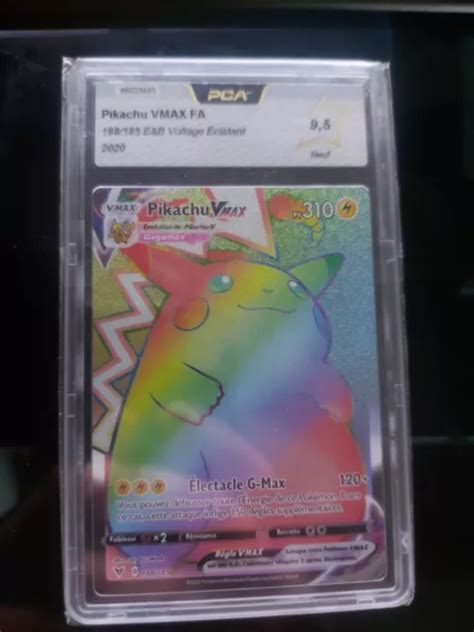 CARTE POKÉMON Pikachu Vmax 188 185 Epée Bouclier Voltage Eclatant