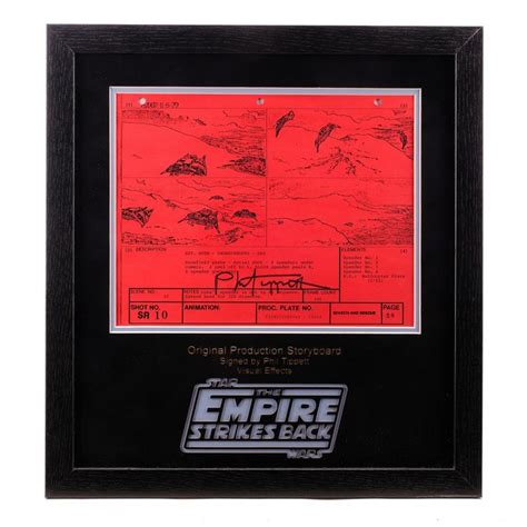 Phil Tippett Signed Production Storyboard Aerial Shot Of Speeders