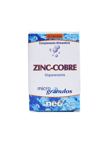 Zinc Cobre microgránulos 50 caps