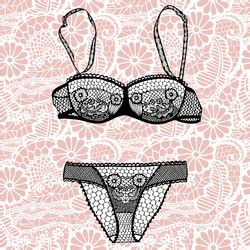 Hand Drawn Sexy Lingerie Set Royalty Free Vector Image