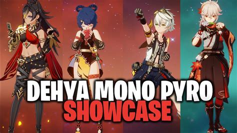 C Dehya Mono Pyro Showcase Genshin Impact Youtube