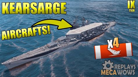 RARE BATTLESHIP Kearsarge 4 Kills World Of Warships Gameplay Replay