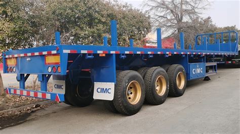 Cimc Ft Flat Bed Truck Trailer For Sale In Tanzania