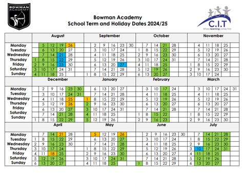 Term Dates – Bowman Academy