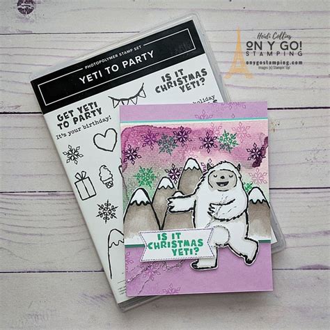 Easy Watercolor Technique With The Yeti To Party Stamp Set From Stampin