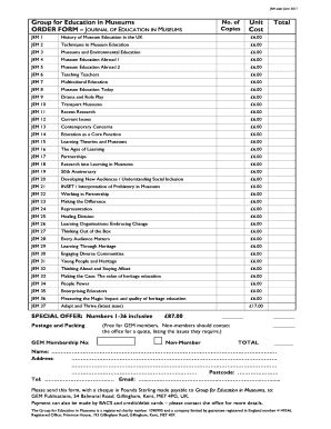 Fillable Online Gem Org JEM Order Form 2017 Gem Org Fax Email Print