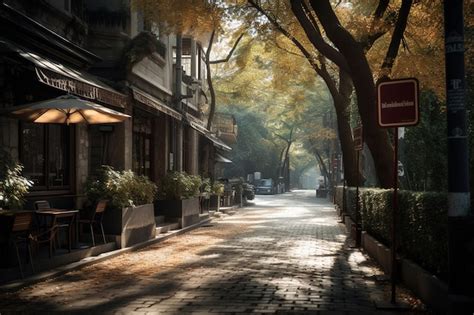 Una Calle Con Un Letrero Que Dice Prohibido Estacionar Foto Premium