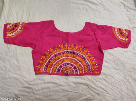 Pink Hand Gujrati Work