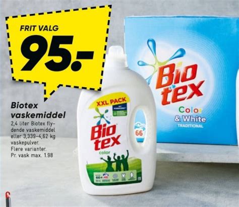 Biotex Vaskemiddel Tilbud Hos Bilka