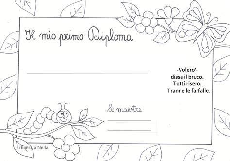 maestra Nella: Diploma bruco farfalla