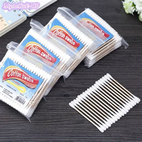 High Quality Women Double Head Cotton Swab 10 Lot Health Makeup