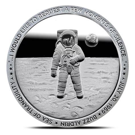 Oz Silver Proof Like Apollo Moment Of Silence Round New North