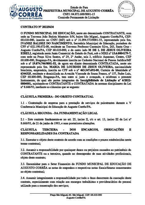 Contrato 20225634 Assinado Prefeitura Municipal De Augusto Corrêa