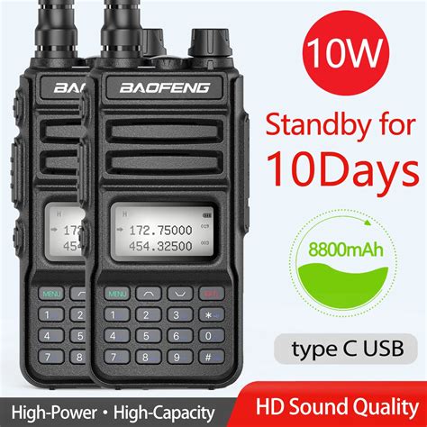 Baofeng Walkie Talkie UV 15R De 10W 8800mAh Alta Potencia 999