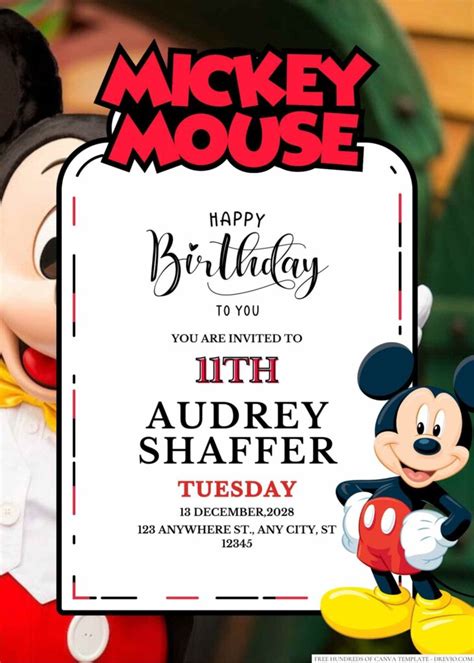 Free Editable Mickey Mouse Birthday Invitation Download Hundreds Free Printable Birthday