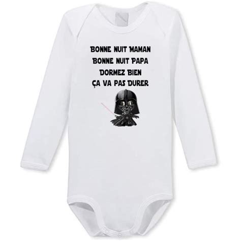 Body Manches Longues Bonne Nuit Maman Bonne Nuit Papa A Va Pas Durer