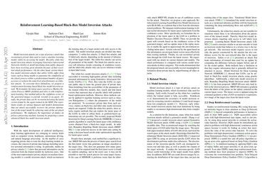 Reinforcement Learning-Based Black-Box Model Inversion Attacks | Papers With Code