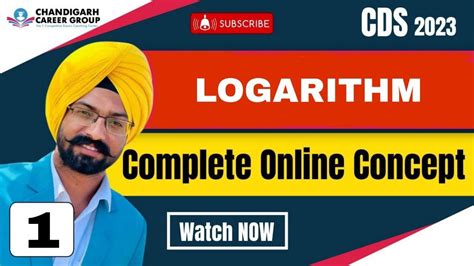 Logarithm Class For Cds Nda Mathematics By Sandeep Brar Chandigarh