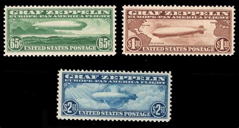 Us Stamps C C Graf Zeppelin Set Mint Og Nh Vf Lot United