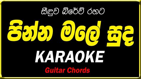 pinna male suda karaoke පනන මල සද කරක without voice lyrics YouTube