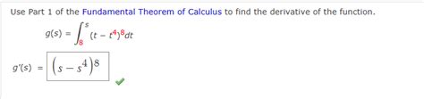 Solved Use Part 1 of the Fundamental Theorem of Calculus to | Chegg.com 