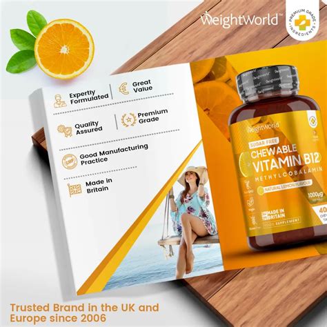 Vitamin B Chewable Tablets Natural Lemon Flavour Weightworld