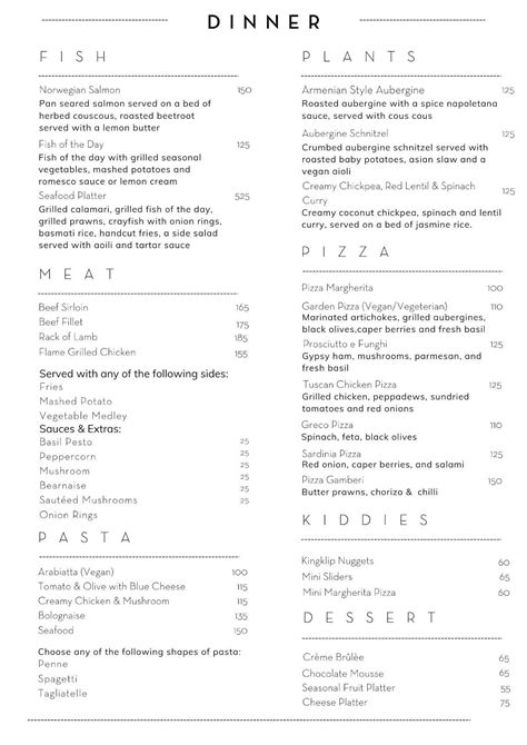 Menu at Misfits by Ideas Cartel restaurant, Cape Town