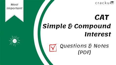 Cat Simple And Compound Interest Questions With Notes Pdf Cracku