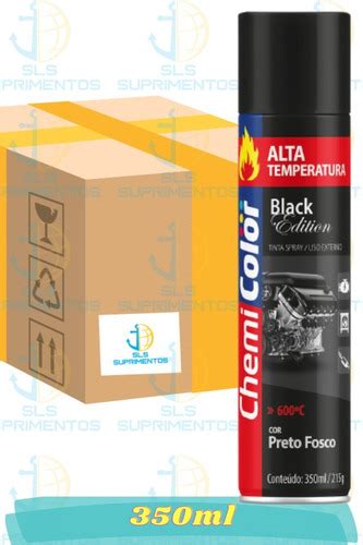 Tinta Spray Chemicolor Alta Temperatura Preto Fosco Ml