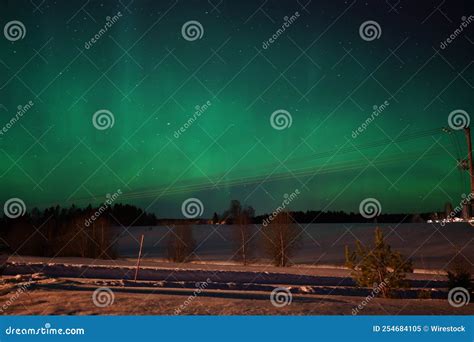 Beautiful View of the Aurora Borealis in the North of Sweden Stock Image - Image of sweden ...