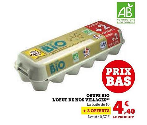 Promo Ufs Bio L Uf De Nos Villages Chez Super U Icatalogue Fr