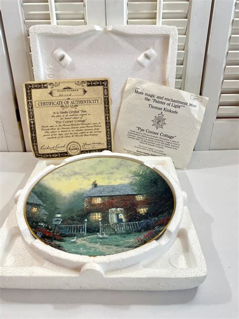 Thomas Kinkade Collectible Plate Pye Corner Cottage Th Plate In