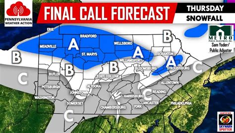 Final Call Forecast For Thursday’s Snowfall – PA Weather Action