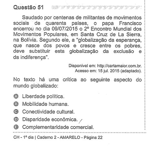 Questoes Enem 2019 - Enem 2019: veja as questões da prova do primeiro dia e baixe o PDF com ...