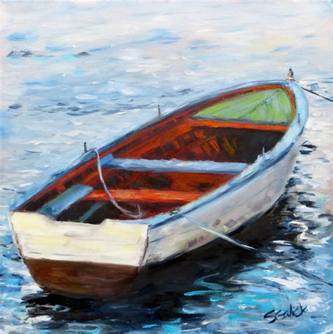 Row Boat: Row Boat Oil Paintings