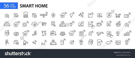 Smart Home Icons Mega Set Pixel Stock Vector Royalty Free 2166793643