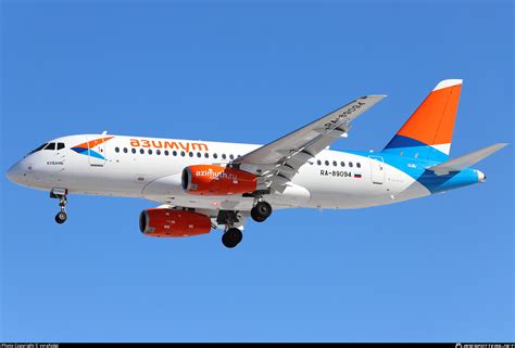 Ra Azimuth Airlines Sukhoi Superjet Lr Photo By Vvrahjdgi