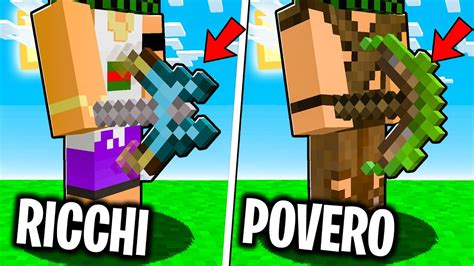 PICCONE RICCO Di MARCY Contro POVERO Battaglia Su Minecraft YouTube