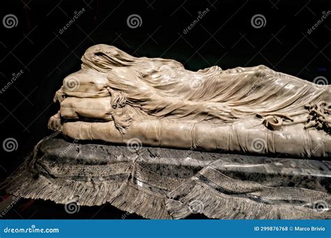 Naples Italy. Veiled Christ Sculpture in Sansevero Chapel Editorial ...