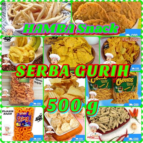 Jual SERBA GURIH 500g HAMBA SNACK ANEKA MAKANAN RINGAN MURAH RASA