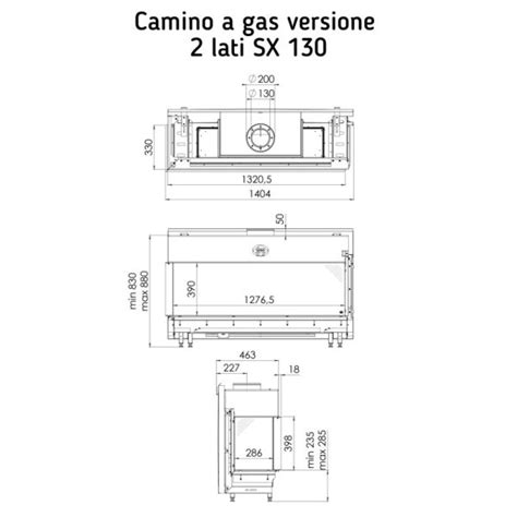 Camino A Gas Versione 2 Lati DX O SX Modello 130 Barzotti