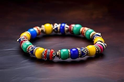 Premium AI Image | A colorful bracelet with friendship beads symbolizing the bond between friends